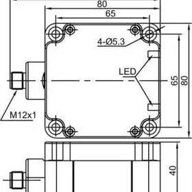 Индуктивный датчик LANBAO LE80XZSN50ELO-E2