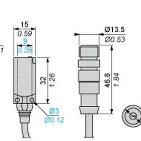 Индуктивный датчик расстояния Telemecanique XS9F111A1L01M8