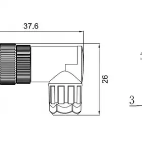 Разъем LANBAO QE8-W3G