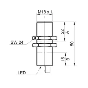 Индуктивный датчик Baumer IR18V.P08S-F50.PO1Z.9BCU/E011