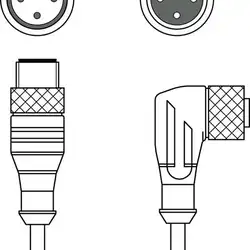 Соединительный кабель Leuze Electronic KDS U-M12-4W-M12-4A-P1-015-3DP