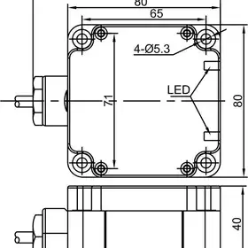 Индуктивный датчик LANBAO LE80XZSF40DPRW1-D