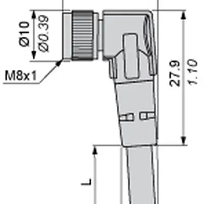 Разъем с кабелем Telemecanique XZCPV1041L2