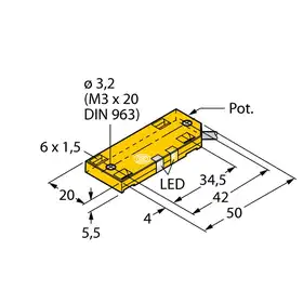 Емкостной датчик TURCK BC10-QF5.5-AN6X2 7M