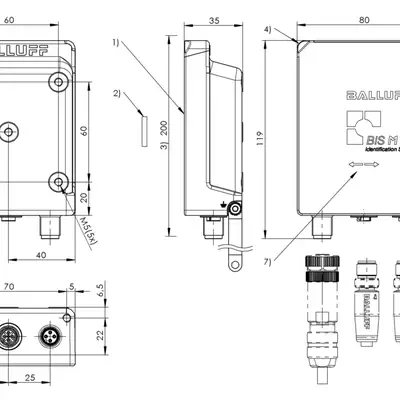 RFID головка чтения/записи Balluff BIS M-4006-034-002-ST4