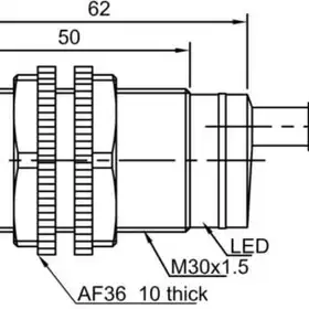 Оптический датчик LANBAO PR30S-DM5DPC