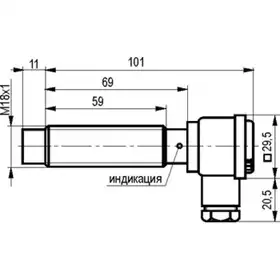 Индуктивный датчик ТЕКО ISN ET42A-02G-8E-L