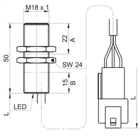 Индуктивный датчик Baumer IR18V.P08S-F50.PO1Z.9BDU/0035_E011