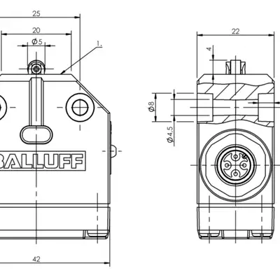 Одиночный выключатель Balluff BNS 819-100-R-13-S4