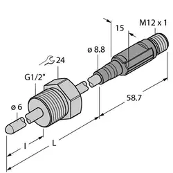 Датчик температуры TURCK TTM150C-206A-G1/2-LI6-H1140-L250-50/150C
