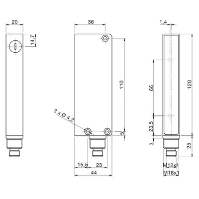 Световая завеса DATASENSING BX80B/5P-0H3E