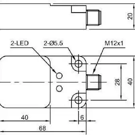Индуктивный датчик LANBAO LE68SF15DNO-E2