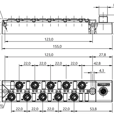 Распределительная коробка Balluff BPI AM3030-5K-B0-SM4CT