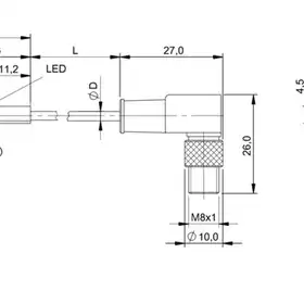 Магнитный датчик для цилиндра Balluff BMF 303K-PS-C-2A-SA5-S49W-00,7