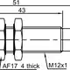 Индуктивный датчик LANBAO LR12XBF04DNCY