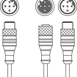 Y-образный разветвитель Leuze Electronic K-YPB M12A-M12A-S-PUR