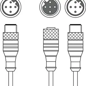 Y-образный разветвитель Leuze Electronic K-YPB M12A-M12A-S-PUR