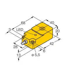 Индуктивный датчик TURCK BI15-Q20-Y1X