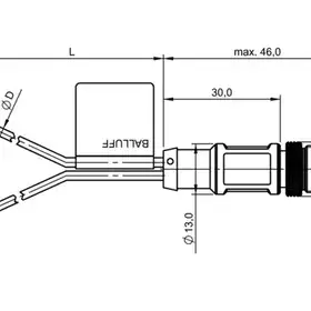 Магнитный датчик для цилиндра Balluff BMF 315M-PS-W-2-SA95-S4-00,3