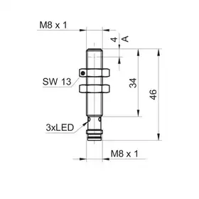 Индуктивный датчик Baumer IR08.P03S-F46.NO1Z.7SL