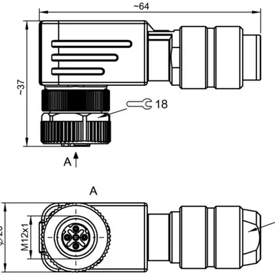 Разъем Balluff BCC M484-0000-1D-000-51X475-000