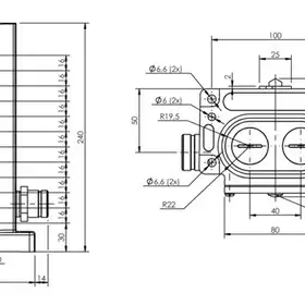 Блочный выключатель Balluff BNS 813-D12-D16-100-12-12-FD-S90S