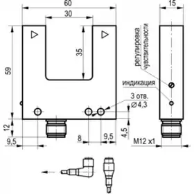 Щелевой датчик ТЕКО OUR NC4A5-43N-30-LZS4