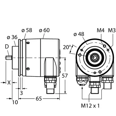 Энкодер TURCK RS-25S10C-9A16B-R3M12