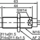 Индуктивный датчик LANBAO LR16XBF02DPCB