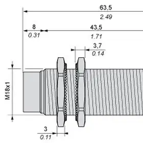 Индуктивный датчик Telemecanique XS618B4PBL2