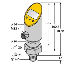 Датчик давления TURCK PS040V-504-LI2UPN8X-H1141