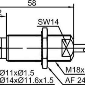 Индуктивный датчик LANBAO LR18XBF02DNOB