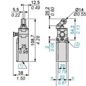 Kонцевой выключатель Telemecanique XCNR2921P20