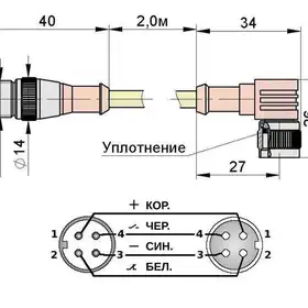 Соединительный кабель Мега-К PS9-561-C18C20 (С18.С20 L2,0 5)