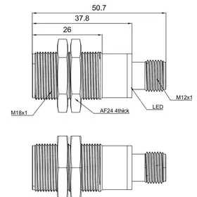 Ультразвуковой датчик LANBAO UR18-CC50DNH-E2