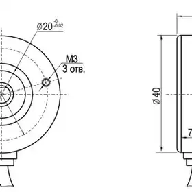 Инкрементальный энкодер INNOCONT ESI-S40-6-1024-6-L-5