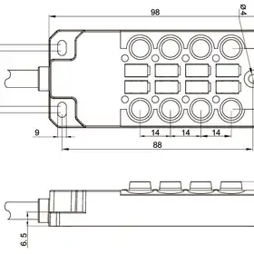 Распределительная коробка для датчиков LANBAO DB080803-1-05N