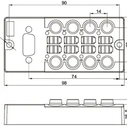 Распределительная коробка для датчиков LANBAO DB080803-0-DP