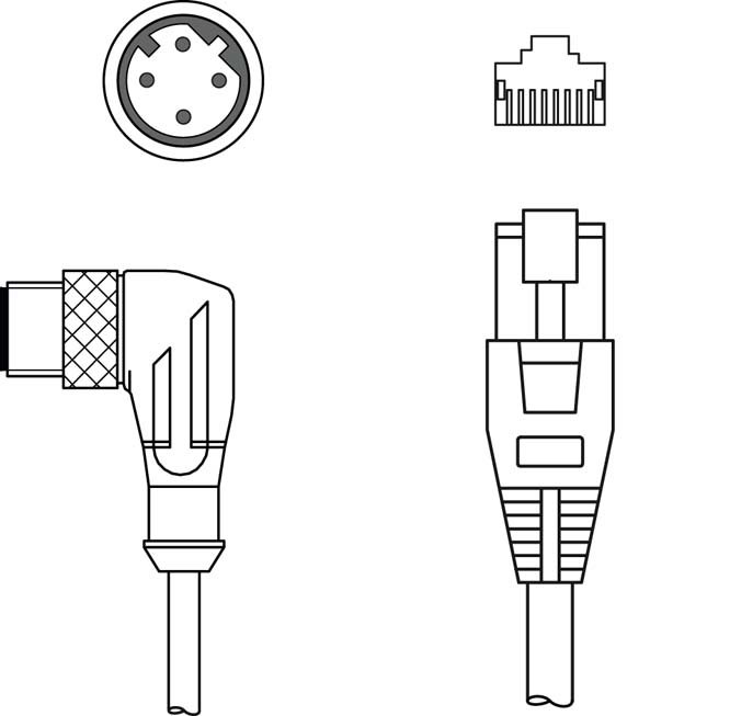 Соединительный кабель Leuze Electronic KSS ET-M12-4W-RJ45-A-P7-050