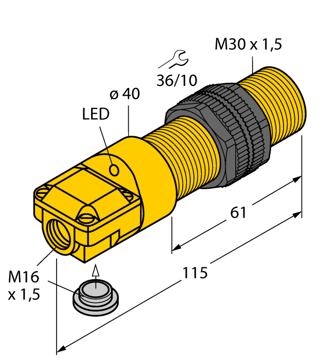 Индуктивный датчик TURCK BI10-P30SR-AP6X