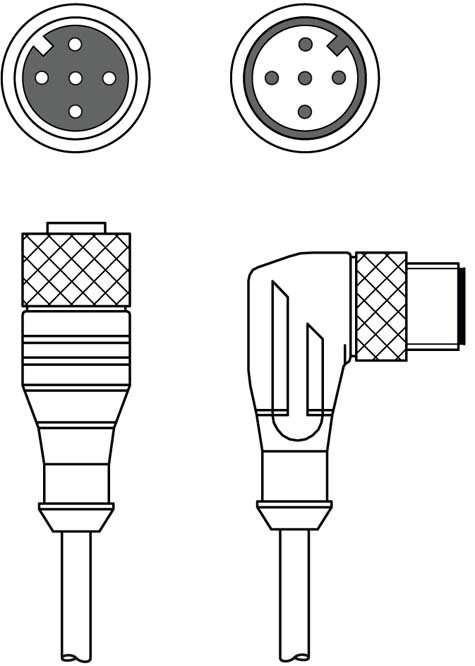 Соединительный кабель Leuze Electronic KDS S-M12-5A-M12-5W-P1-020