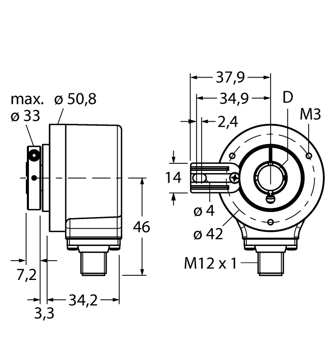 Энкодер TURCK RI-12H10T-2B5000-H1181