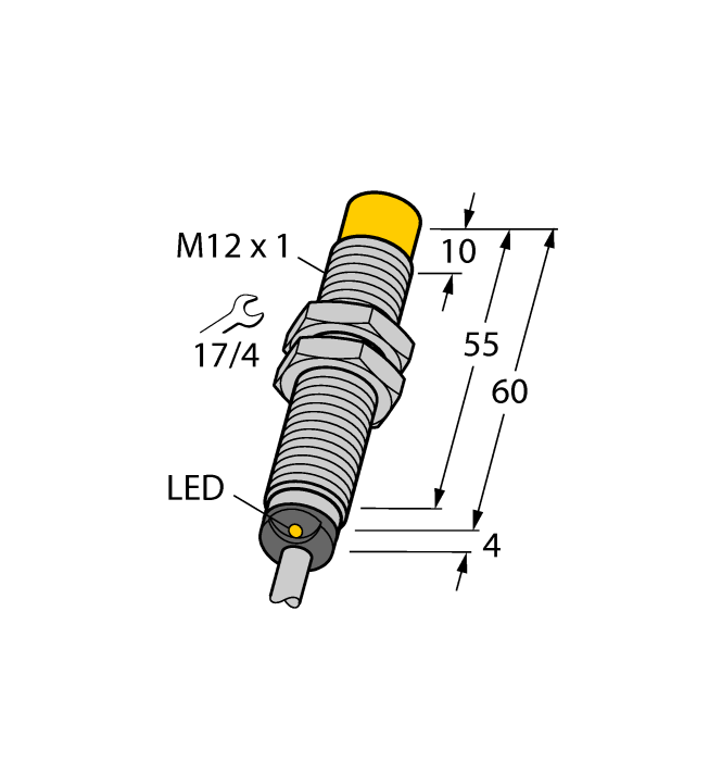 Индуктивный датчик TURCK NI10U-M12E-VP44X