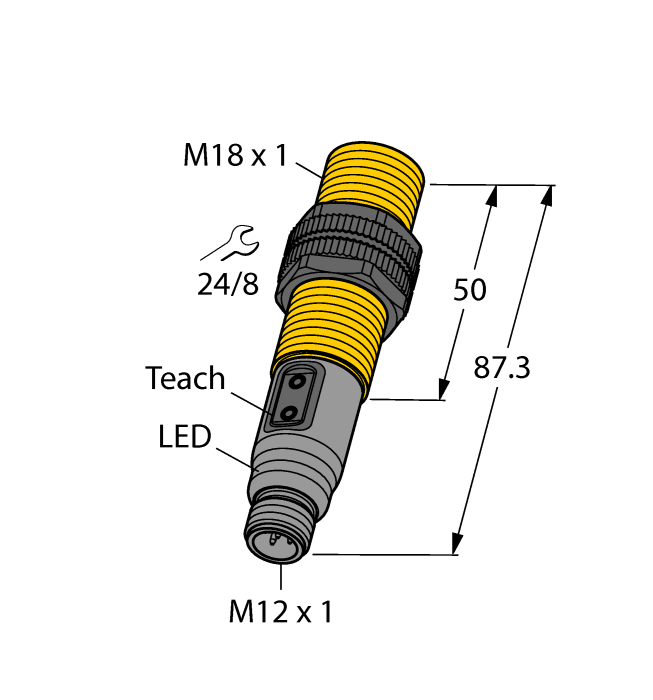 Емкостной датчик уровня TURCK BCT5-S18-UP6X2T-H1151