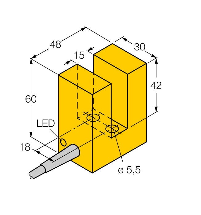 Индуктивный щелевой датчик TURCK SI15-K30-AP6X