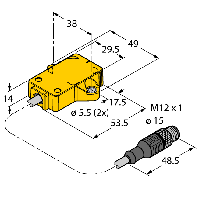 Энкодер TURCK RI360P1-QR14-ELIU5X2-0.3-RS5