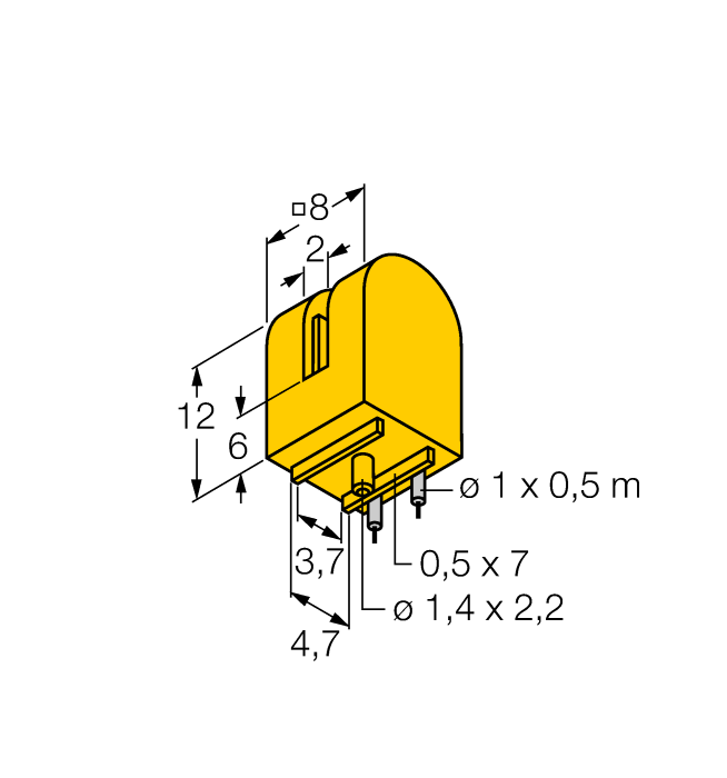 Индуктивный щелевой датчик TURCK SI2-K08-Y1