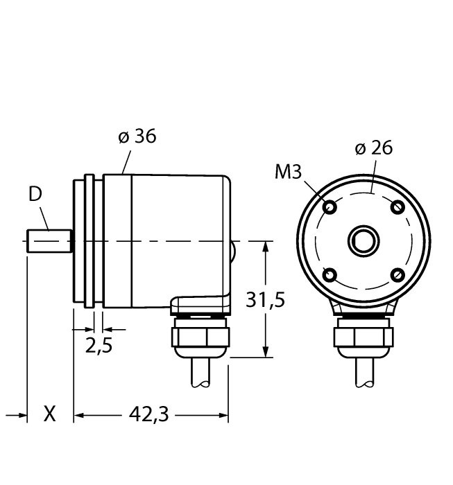 Энкодер TURCK RS-06S6S-8B12B-C 1M