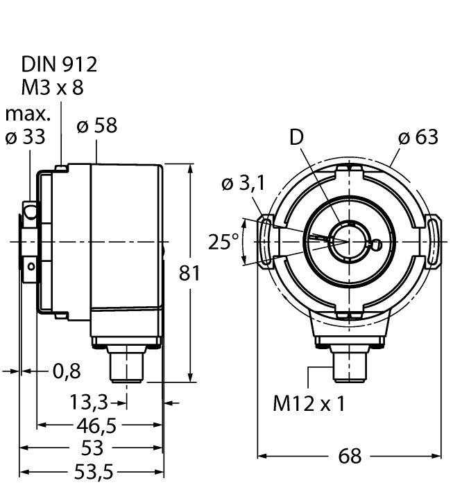 Энкодер TURCK RS-31H12E-3C13B-H1181
