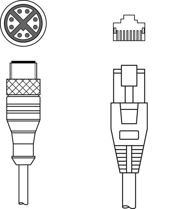 Соединительный кабель Leuze Electronic KSS ET-M12-8A-RJ45-A-P7-050